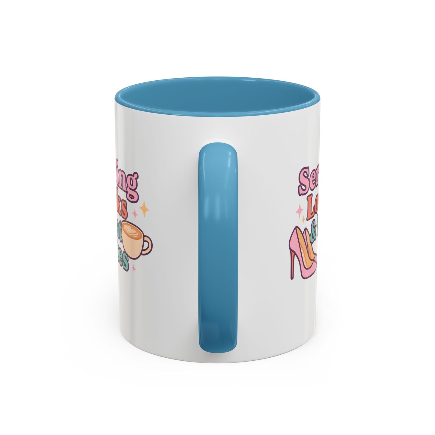 Serving Look and Latte Accent Coffee Mug (11, 15oz)