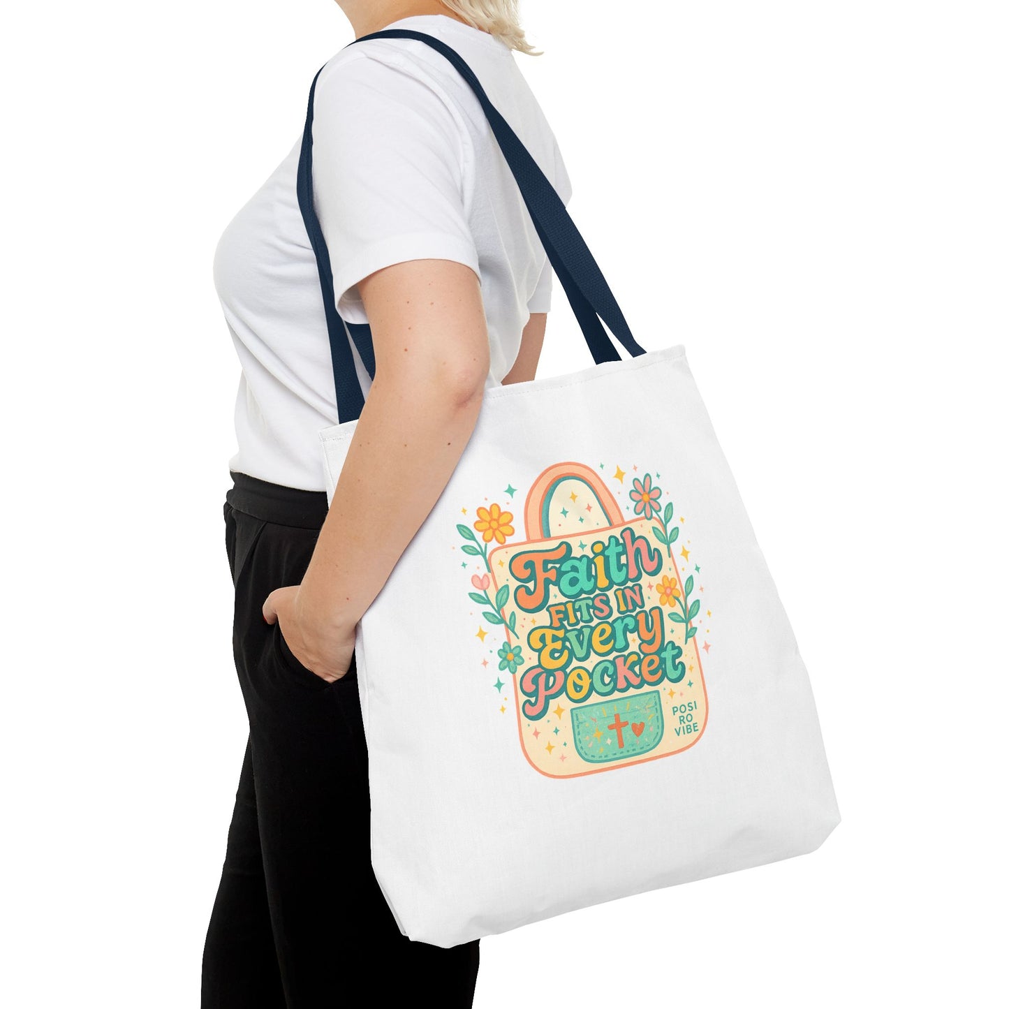 Faith-Inspired Tote Bag for Everyday Use, Shopping, Gifts, Beach, Eco-Friendly, Floral Design