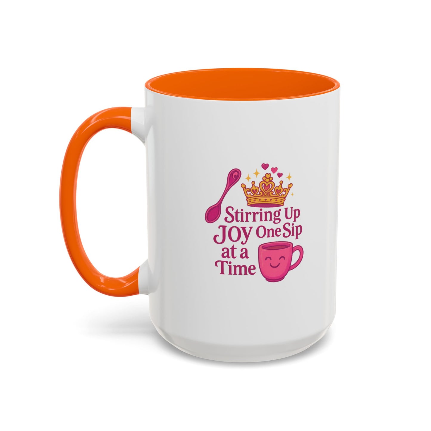 Joyful Crown Accent Coffee Mug | Perfect for Birthdays, Gifts, Home Decor, Coffee Lovers, Daily Motivation