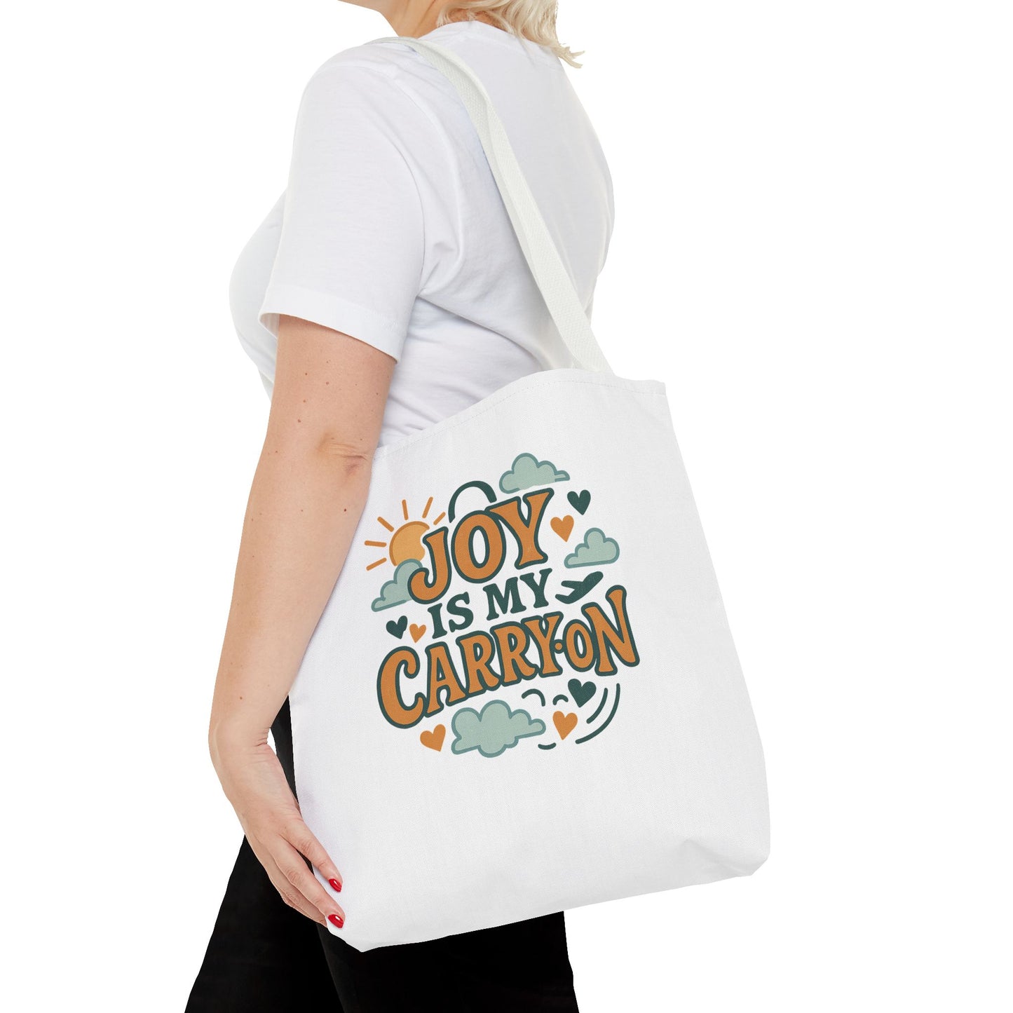 Joyful Carryall Tote Bag | Eco-Friendly Shopper | Perfect for Gifts, Organizing, Travel, Beach Days, and Everyday Errands