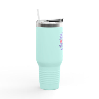 Blessed to be Parched 40oz Insulated Travel Mug, Perfect for Road Trips, Coffee Lovers, Gifting, Beach Days, Outdoor Adventures