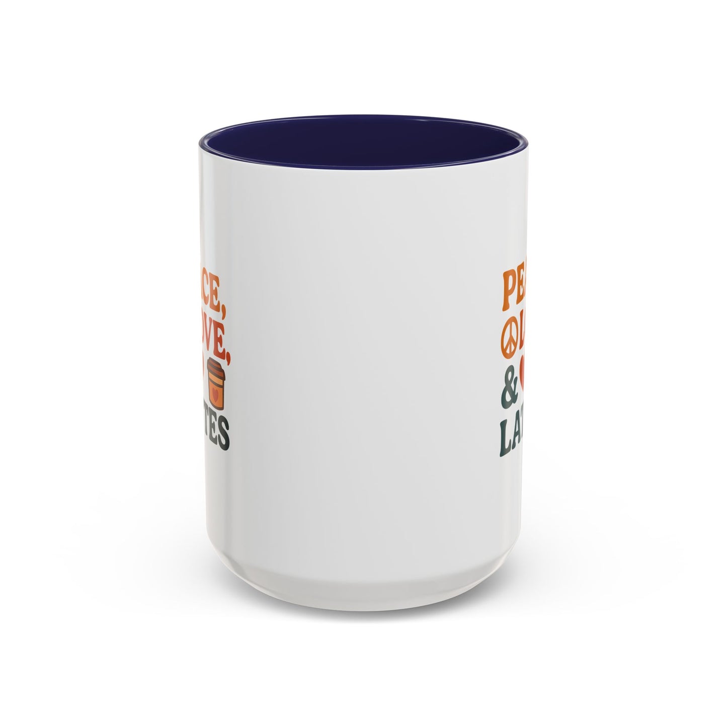 Peace, Love & Lattes Coffee Mug | Accent Mug for Coffee Lovers | Gift for Baristas, Friends, Home Decor, Kitchen Essentials