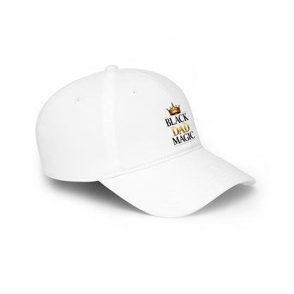 Black Dad Magic Low Profile Baseball Cap – Embroidered Crown Dad Hat