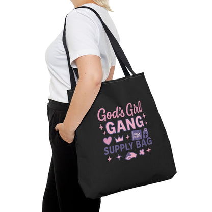 God's Girl Gang Tote Bag | Stylish Supply Bag, Gift for Friends, Everyday Use, Eco-Friendly Shopping, Fun & Functional