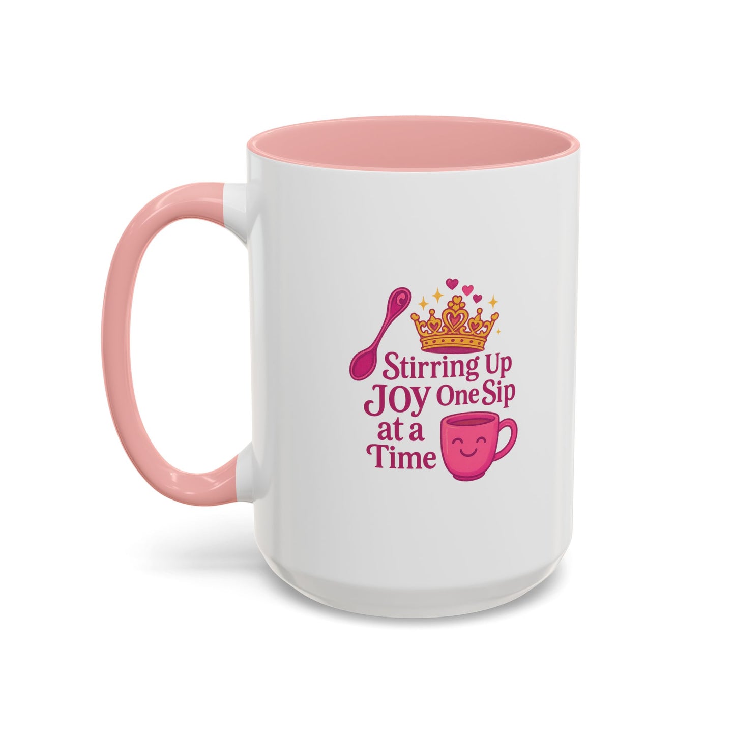 Joyful Crown Accent Coffee Mug | Perfect for Birthdays, Gifts, Home Decor, Coffee Lovers, Daily Motivation