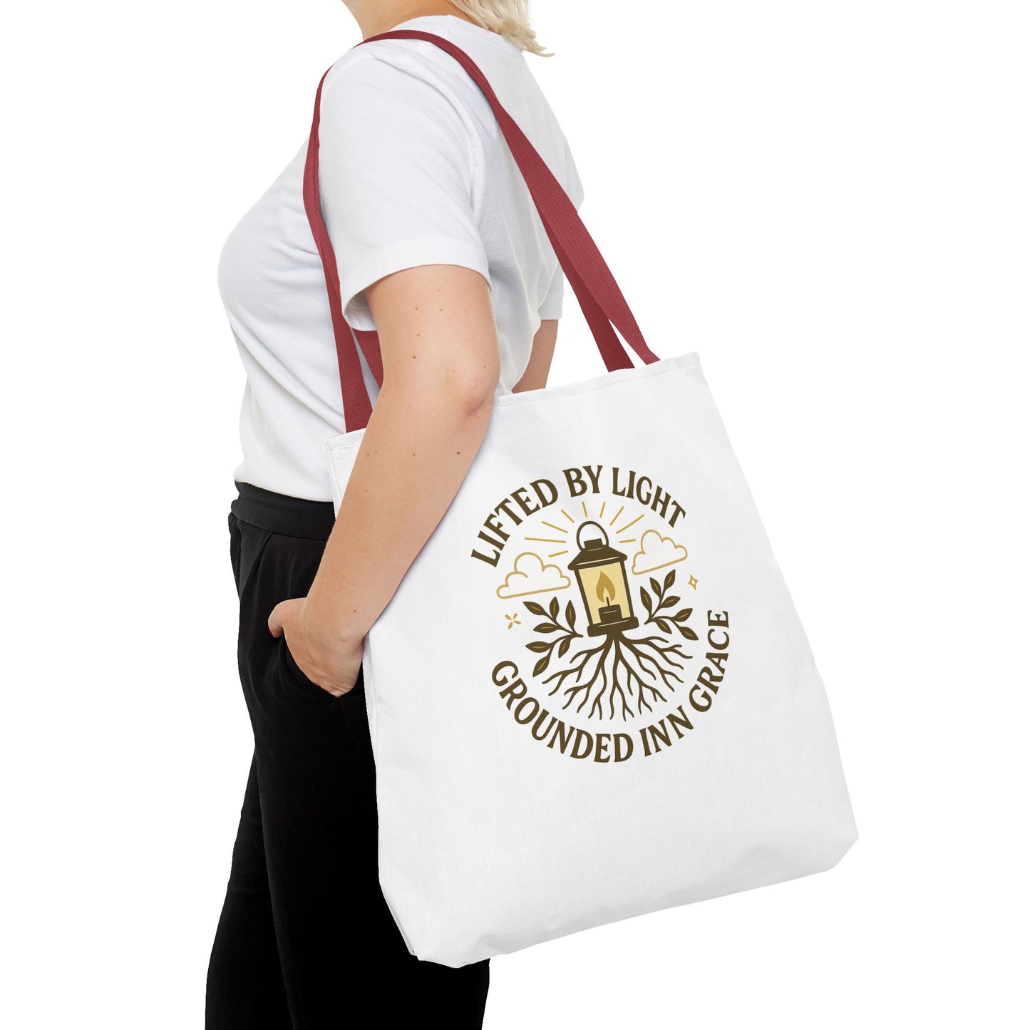 Grounded by Grace Tote Bag, Inspirational Gift, Eco-Friendly Shopping Tote, Spiritual Tote, Unique Artwork, Motivational Bag, Everyday [...]