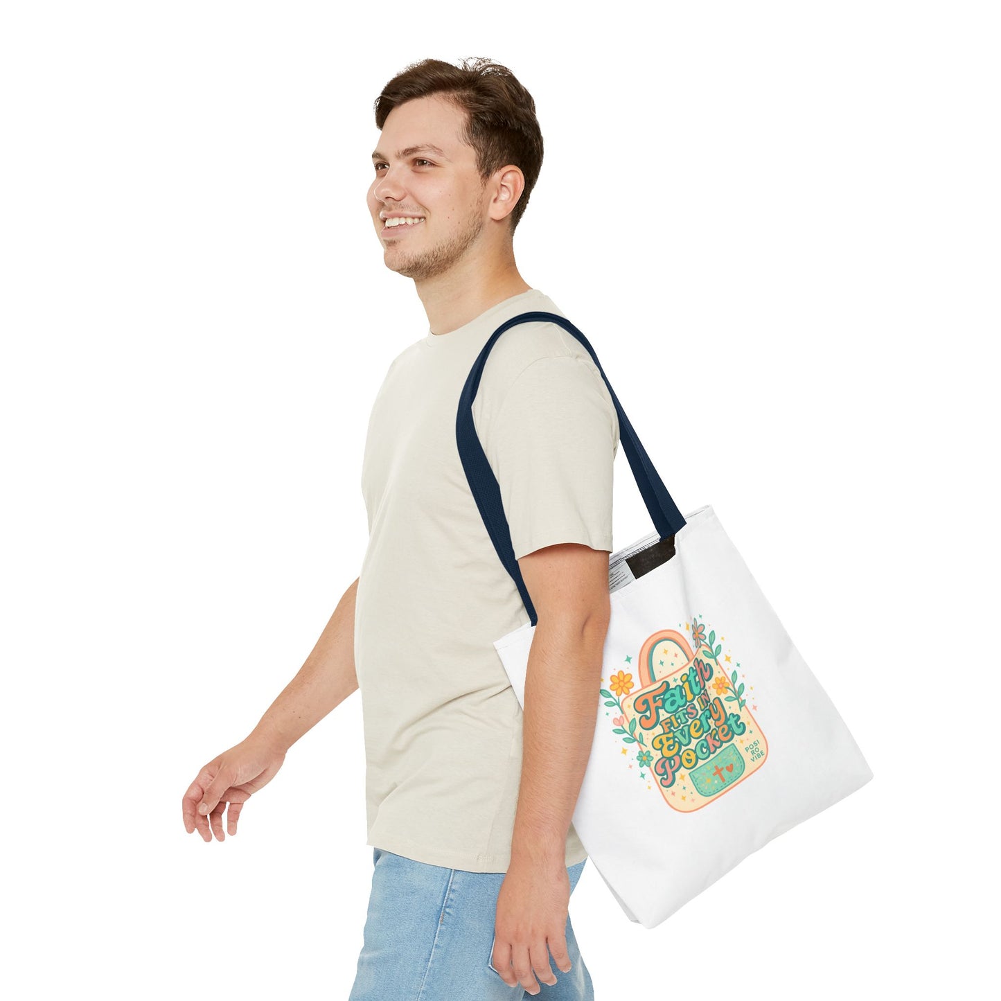 Faith-Inspired Tote Bag for Everyday Use, Shopping, Gifts, Beach, Eco-Friendly, Floral Design