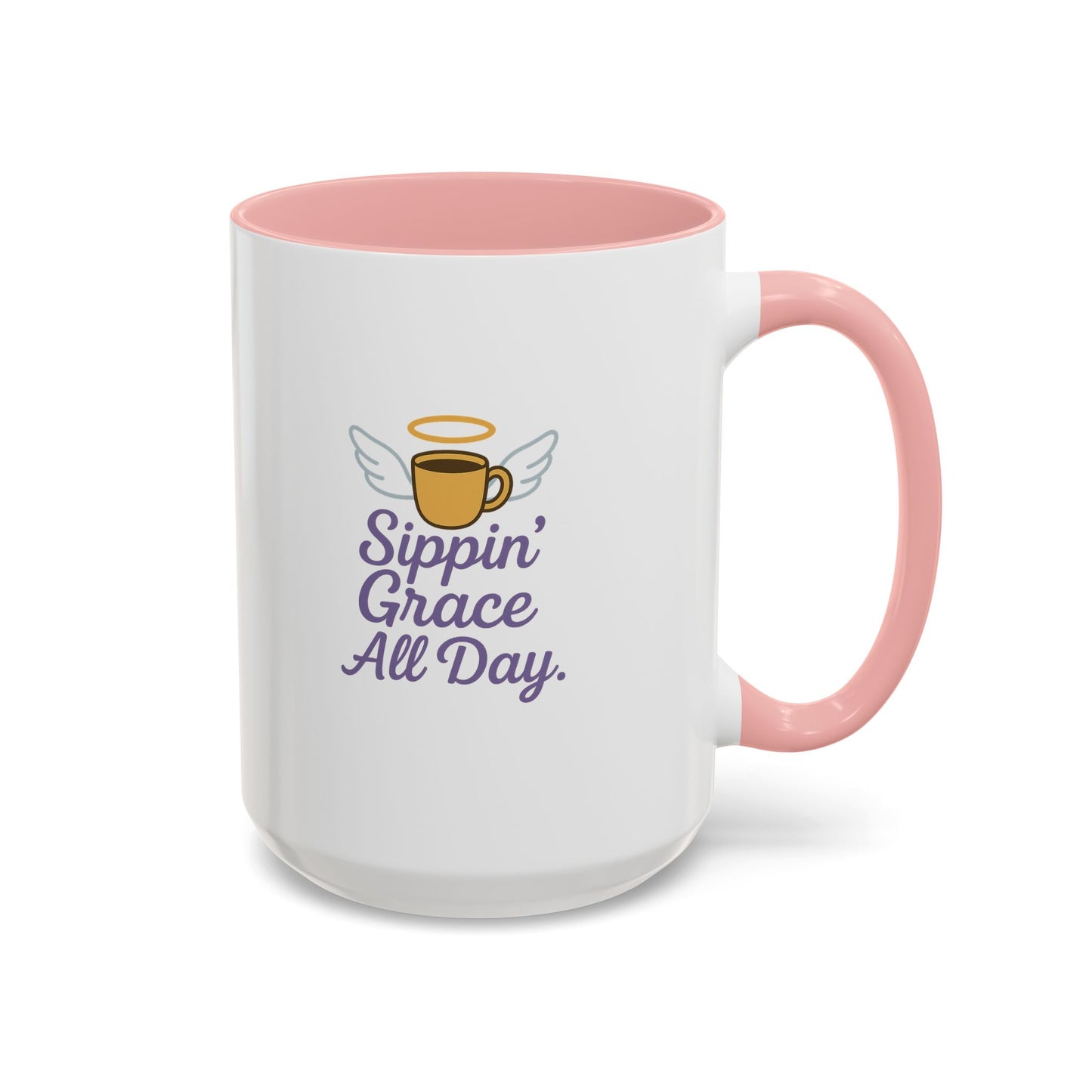 Sippin' Grace All Day Coffee Mug, Cute Coffee Cup, Inspirational Mug, Gift for Coffee Lovers, Perfect for Any Occasion