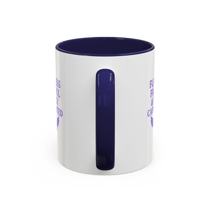 Flawless & Fully Caffeinated Accent Coffee Mug for Faithful Friends, Inspirational Gift, Morning Motivation Cup, Bible Lover's Mug