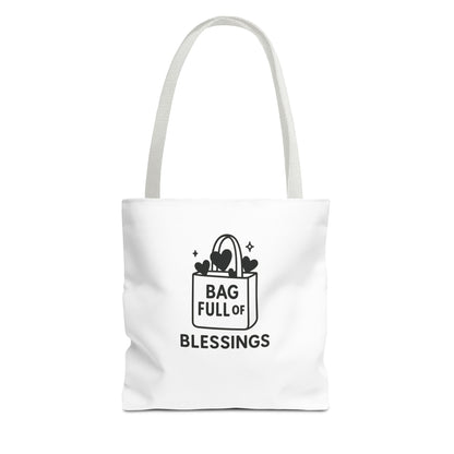 Bag Full of Blessings Tote Bag | Motivational Gift, Shopping Tote, Eco-Friendly Bag, Organizer, Gift for Women