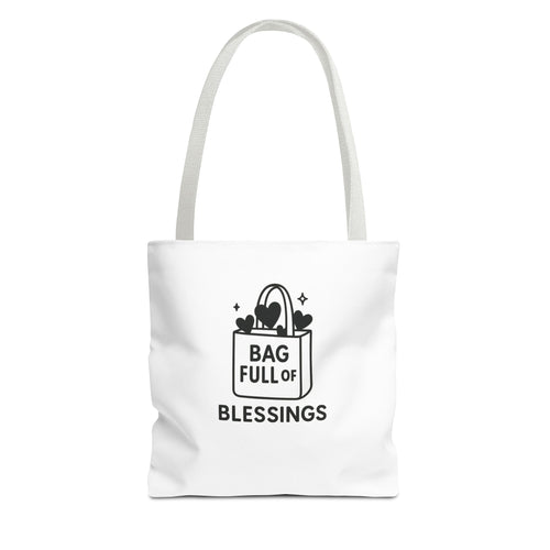 Bag Full of Blessings Tote Bag | Motivational Gift, Shopping Tote, Eco-Friendly Bag, Organizer, Gift for Women