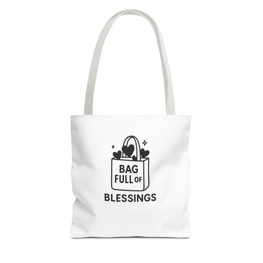 Bag Full of Blessings Tote Bag | Motivational Gift, Shopping Tote, Eco-Friendly Bag, Organizer, Gift for Women
