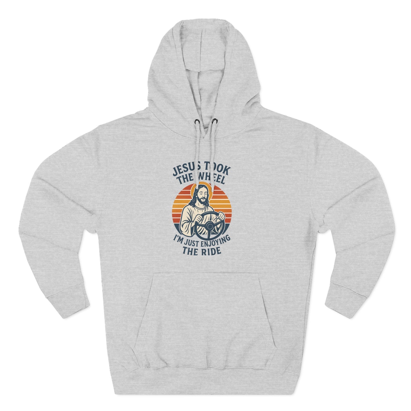 Jesus Took the Wheel Hoodie, Inspirational Faith Wear, Christian Gift, Cozy Fleece Hoodie, Perfect for Church &amp; Holidays