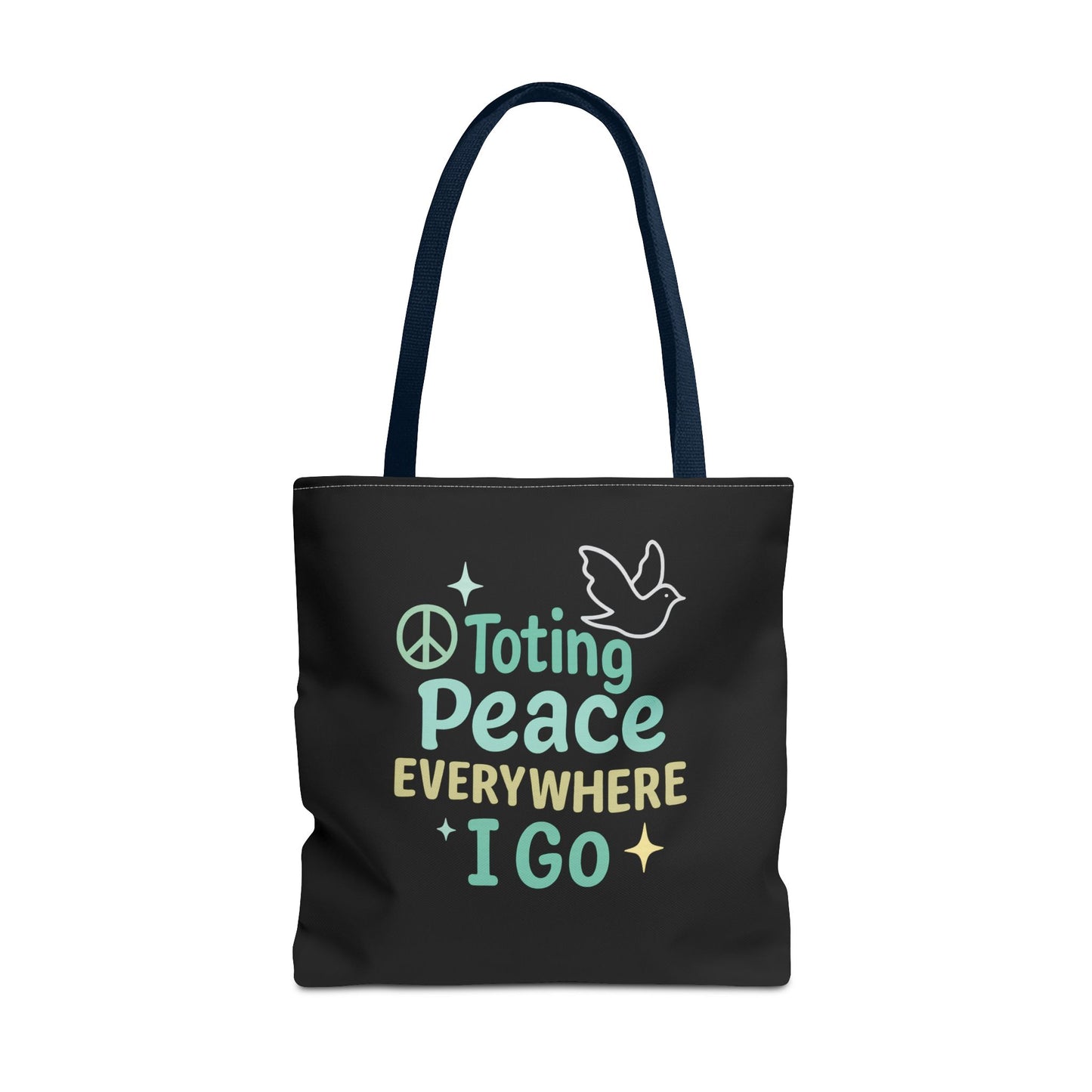 Peace-Themed Tote Bag Empower Your Journey, Eco-Friendly, Shopping, Beach, Gifts, Everyday Use