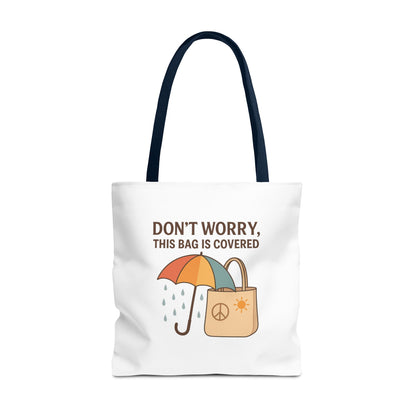 Waterproof Tote Bag - Don't Worry, This Bag Is Covered | Eco-Friendly, Beach, Gym, Shopping, Travel