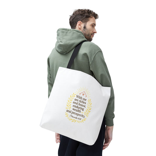 Prosperity Tote Bag, Motivational Bag, Inspirational Gift, Bible Verse Tote, Everyday Use Bag, Thoughtful Gift for Friends