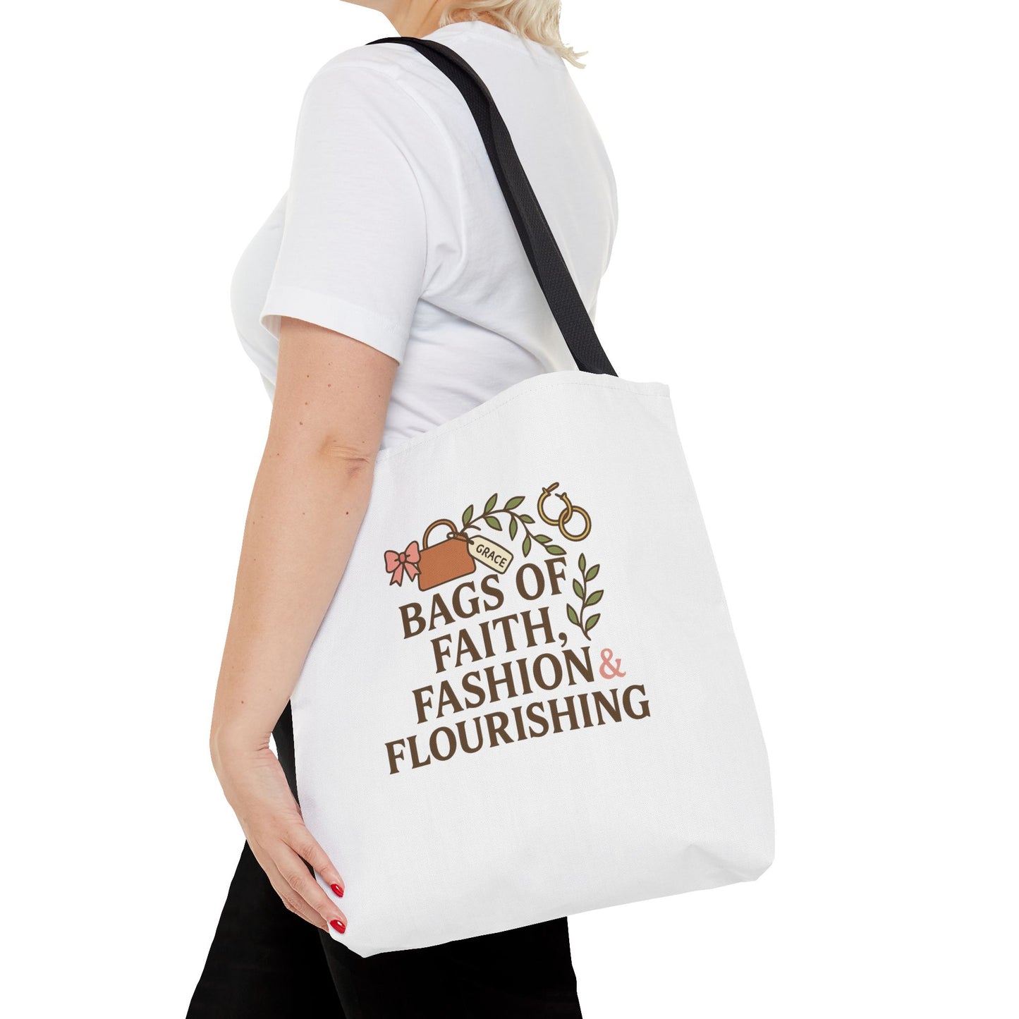 Faith & Fashion Tote Bag | Stylish Everyday Carry, Perfect for Gifts, Shopping, Church Events, and Personal Use
