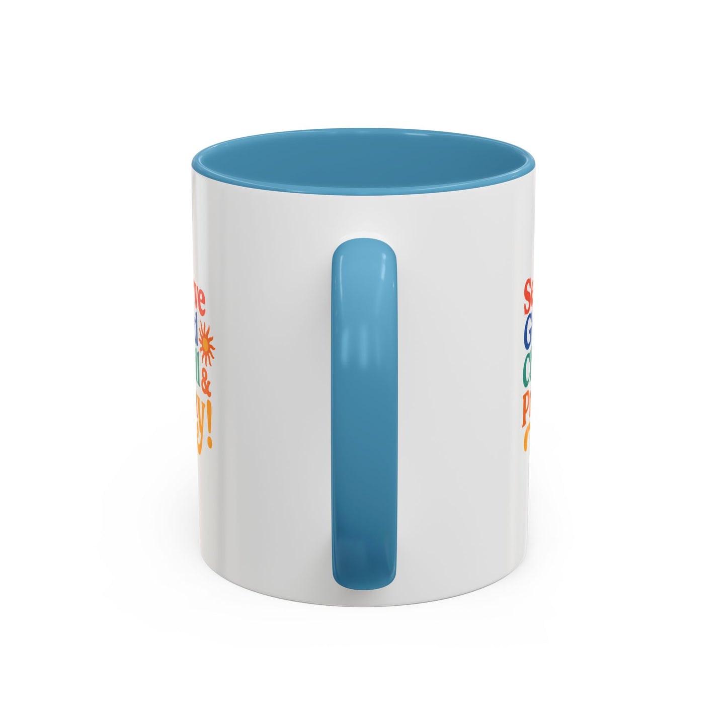 Serve God, Chill & Pray Accent Coffee Mug (11, 15oz)