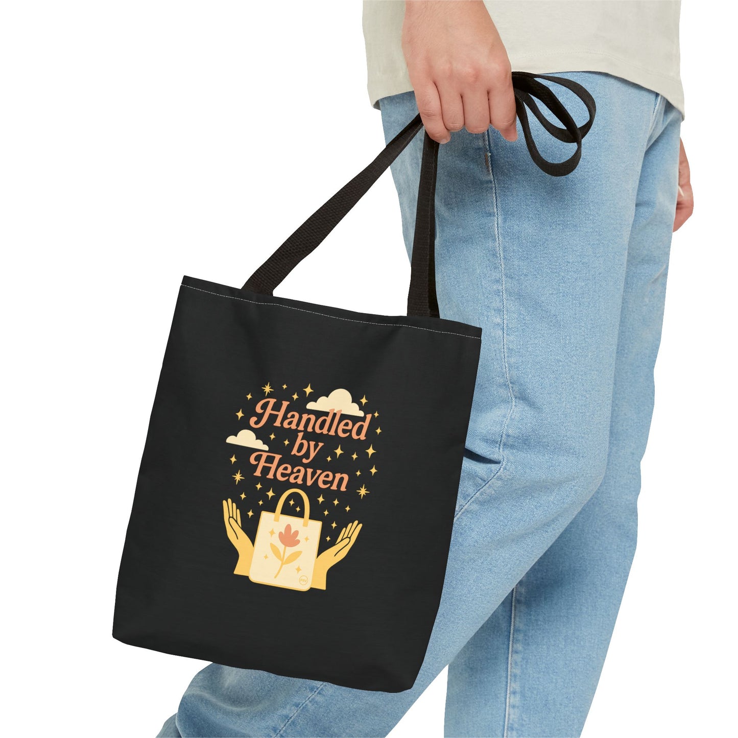 Heavenly Handled Tote Bag - Eco-Friendly Gift, Everyday Carry, Shopping Companion, Gift for Her, Travel Essential