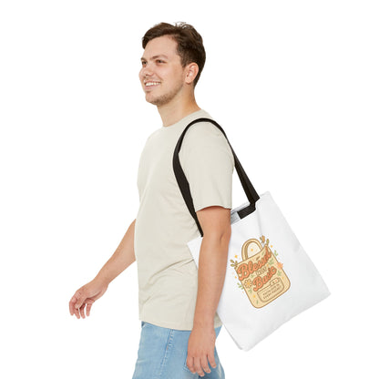 Blessed Not Basic Tote Bag, Trendy Eco-Friendly Canvas