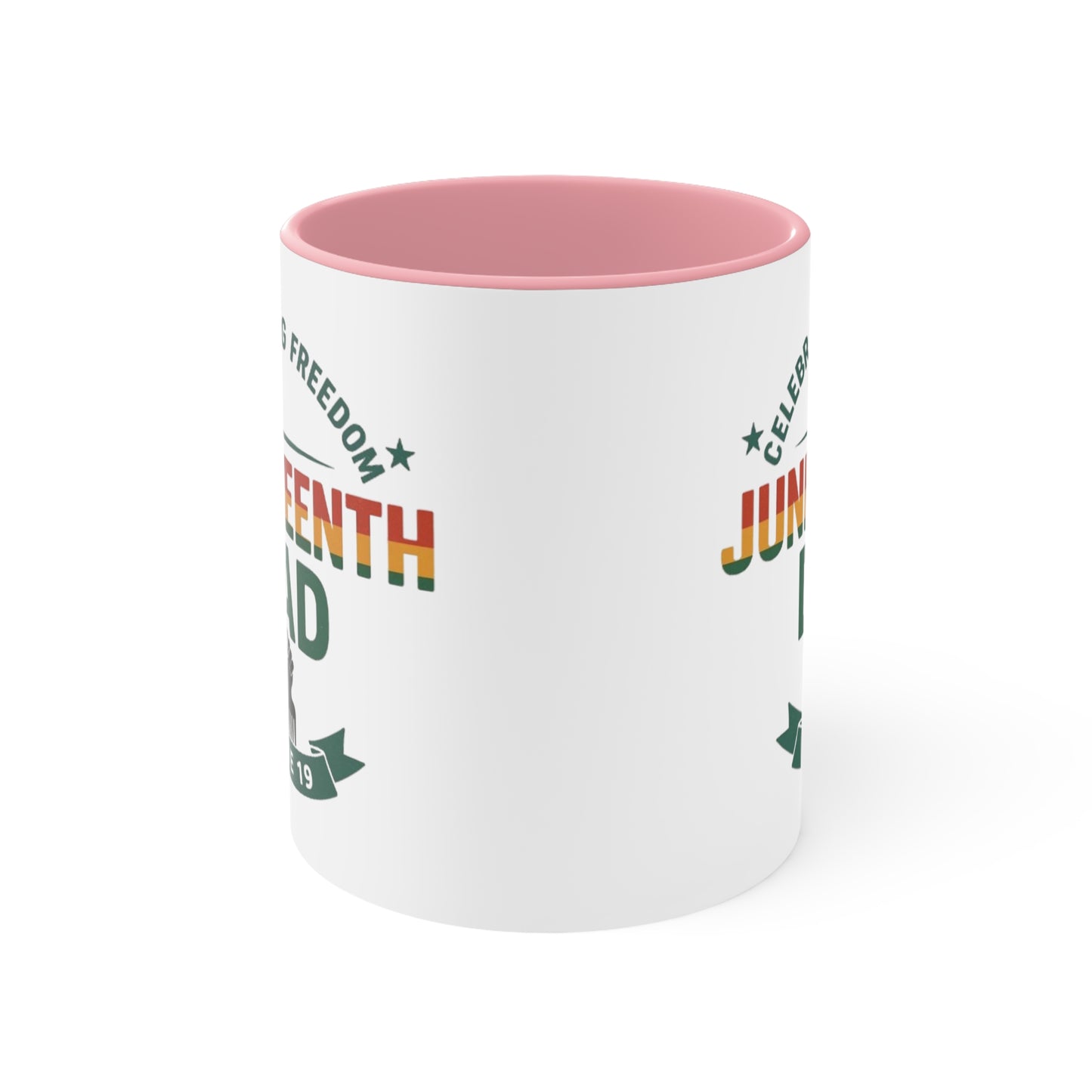 Juneteenth Dad Accent Mug — Celebrating Freedom June 19 Coffee Cup