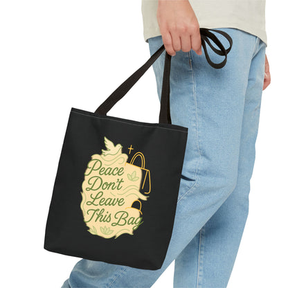 Peaceful Spirit Tote Bag, Eco-Friendly Canvas Bag, Stylish Shopping Bag, Inspirational Gift, Everyday Tote, Faith-Based Accessory