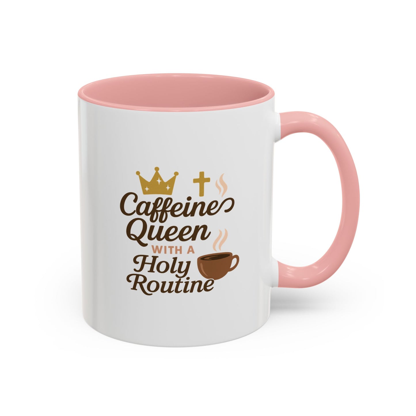 Caffeine Queen Coffee Mug | Holy Routine Gift, Inspirational Cup, Drinkware for Coffee Lovers, Motivational Mug, Morning Routine