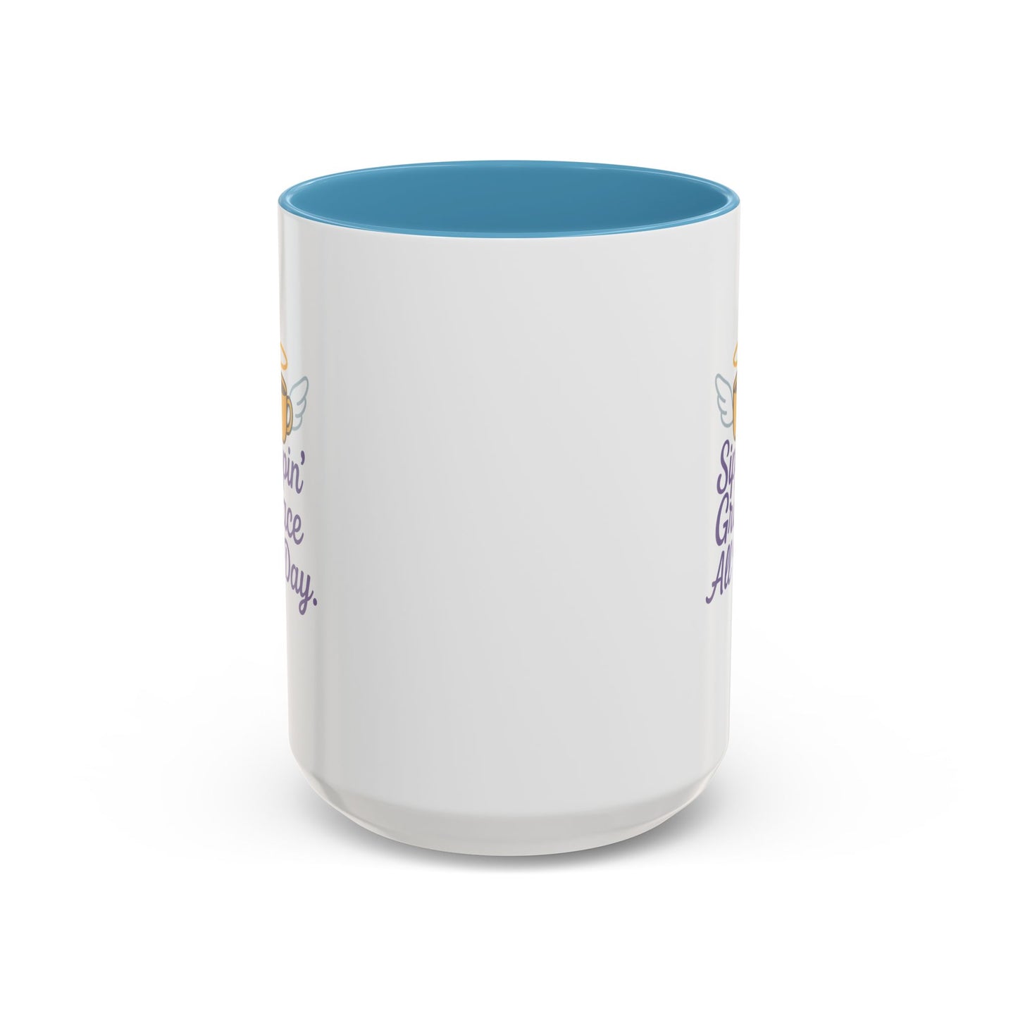 Sippin' Grace All Day Coffee Mug, Cute Coffee Cup, Inspirational Mug, Gift for Coffee Lovers, Perfect for Any Occasion