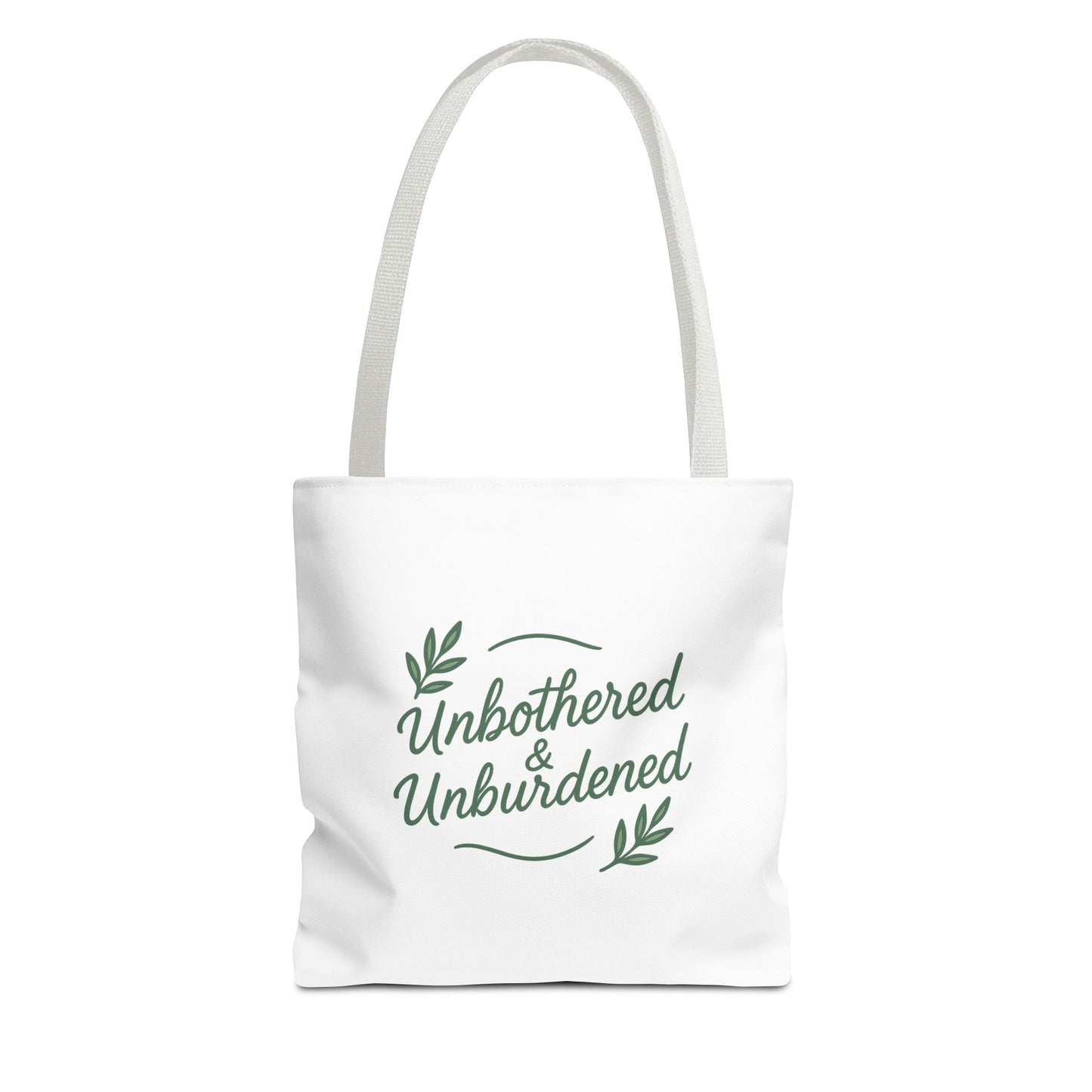 Unbothered & Unburdened Tote Bag, Everyday Tote, Eco-Friendly Bag, Gift for Her, Stylish Shopping Bag, Motivational Tote