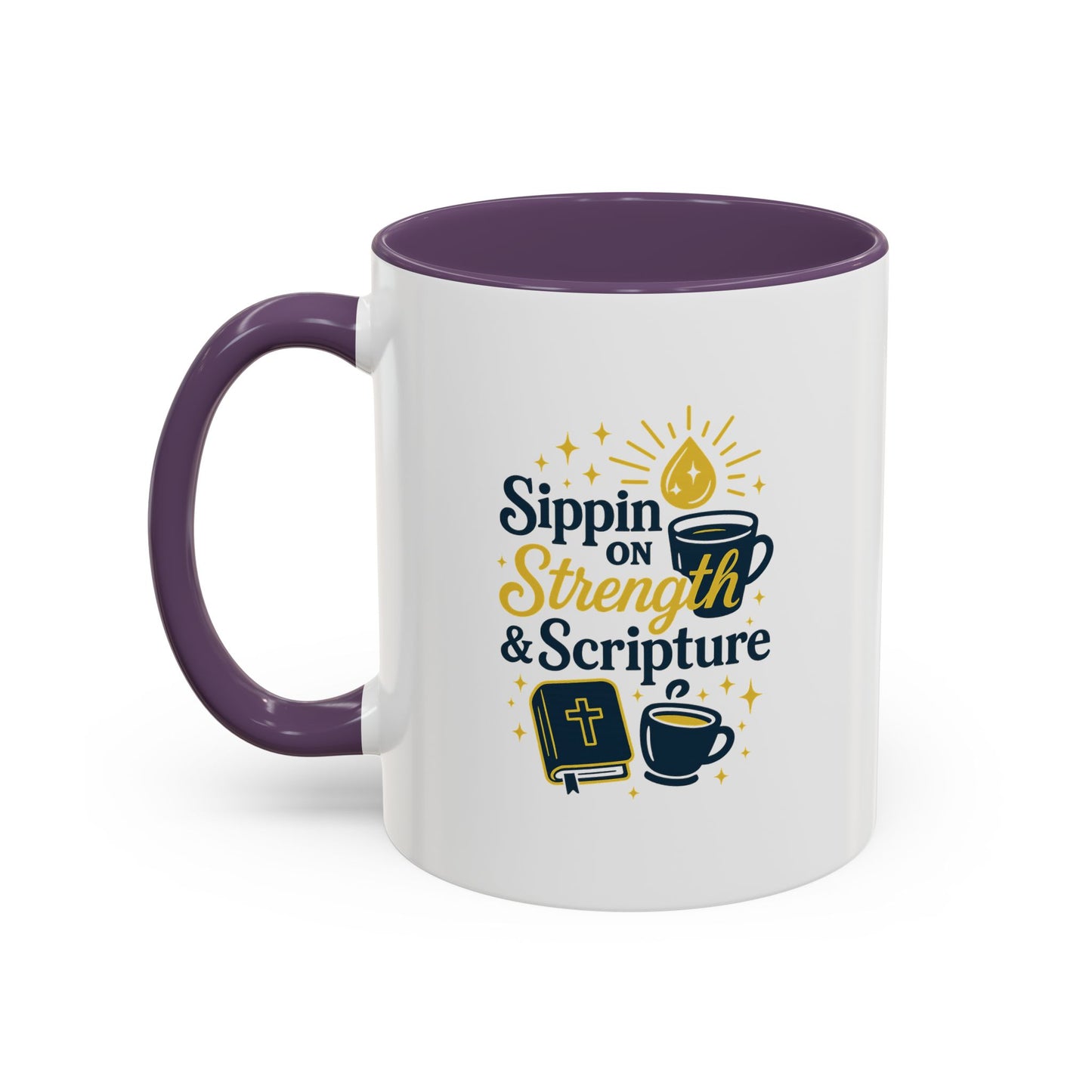 Inspirational Coffee Mug - Sippin' on Strength & Scripture - Perfect Gift for Coffee Lovers, Spiritual Growth, Daily Inspiration, [...]