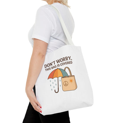 Waterproof Tote Bag - Don't Worry, This Bag Is Covered | Eco-Friendly, Beach, Gym, Shopping, Travel