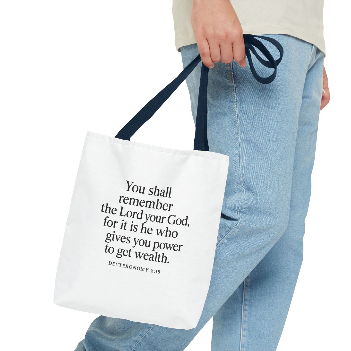 Inspirational Tote Bag - Faith Quote, Bible Verse Gift, Christian Tote, Scripture Bag, Positive Affirmation Accessory