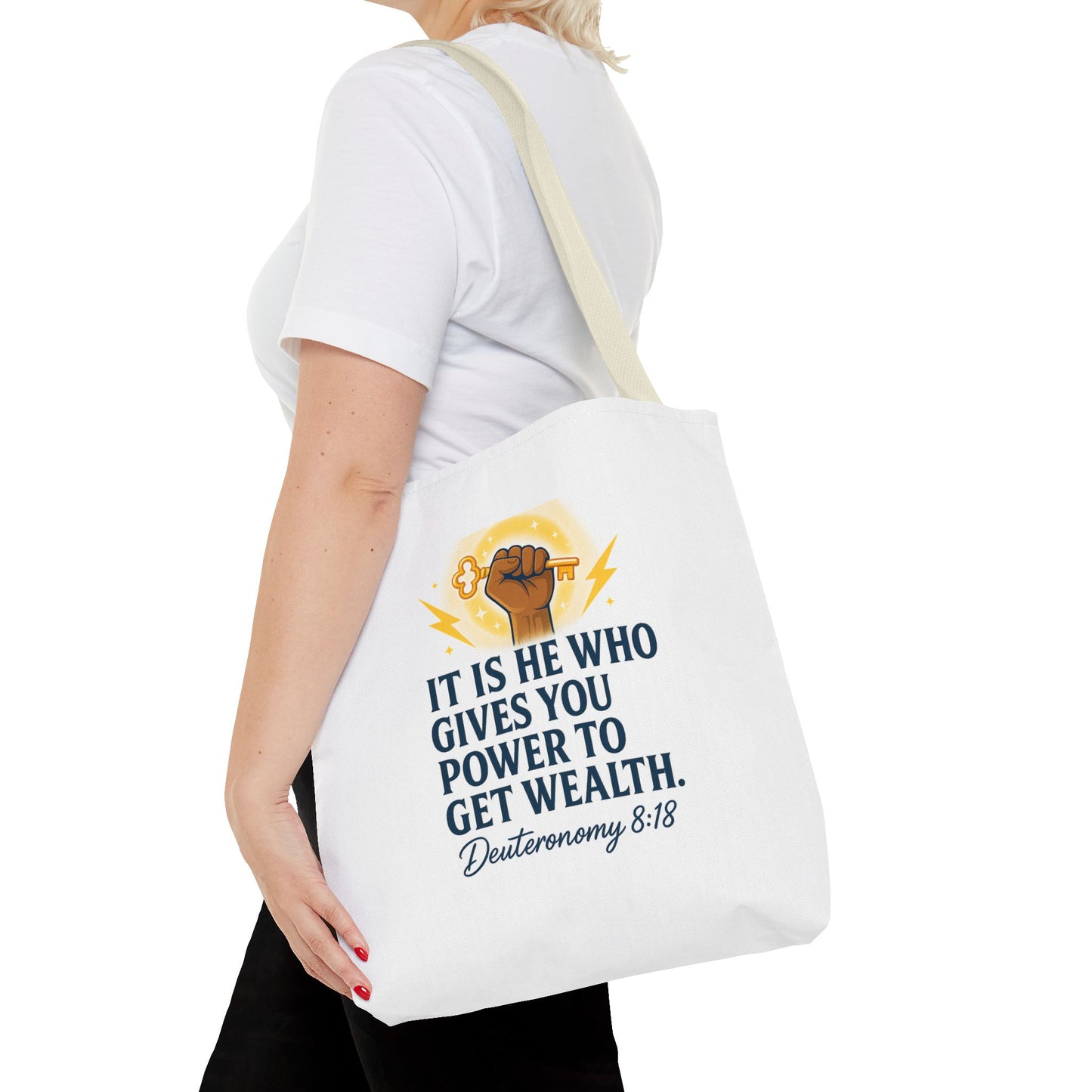 Empowering Inspirational Tote Bag, Motivational Bag, Gifts for Motivated Individuals, Scripture Tote, Versatile Shopping Bag