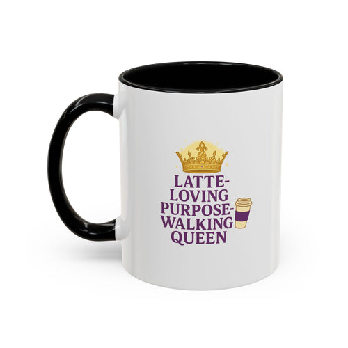 Latte-Loving Queen Coffee Mug - Perfect for Coffee Lovers, Birthday Gift, Personalized Kitchen Decor, Mother's Day Gift, Fun Office Mug
