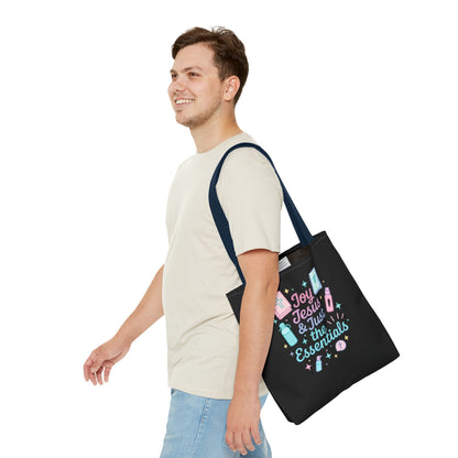 Joyful Essentials Tote Bag for Faith Lovers, Christian Canvas Bag, Unique Gift for Church, Bible Study, Everyday Use, Stylish Carryall