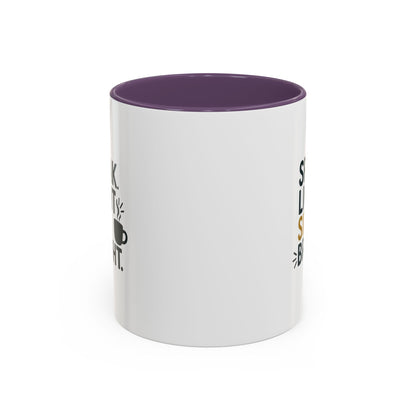 Accent Coffee Mug - Speak Light Sip Bright - Inspirational Coffee Cup, Unique Gift, Kitchen Decor, Motivational Mug, Personalize Your Sip
