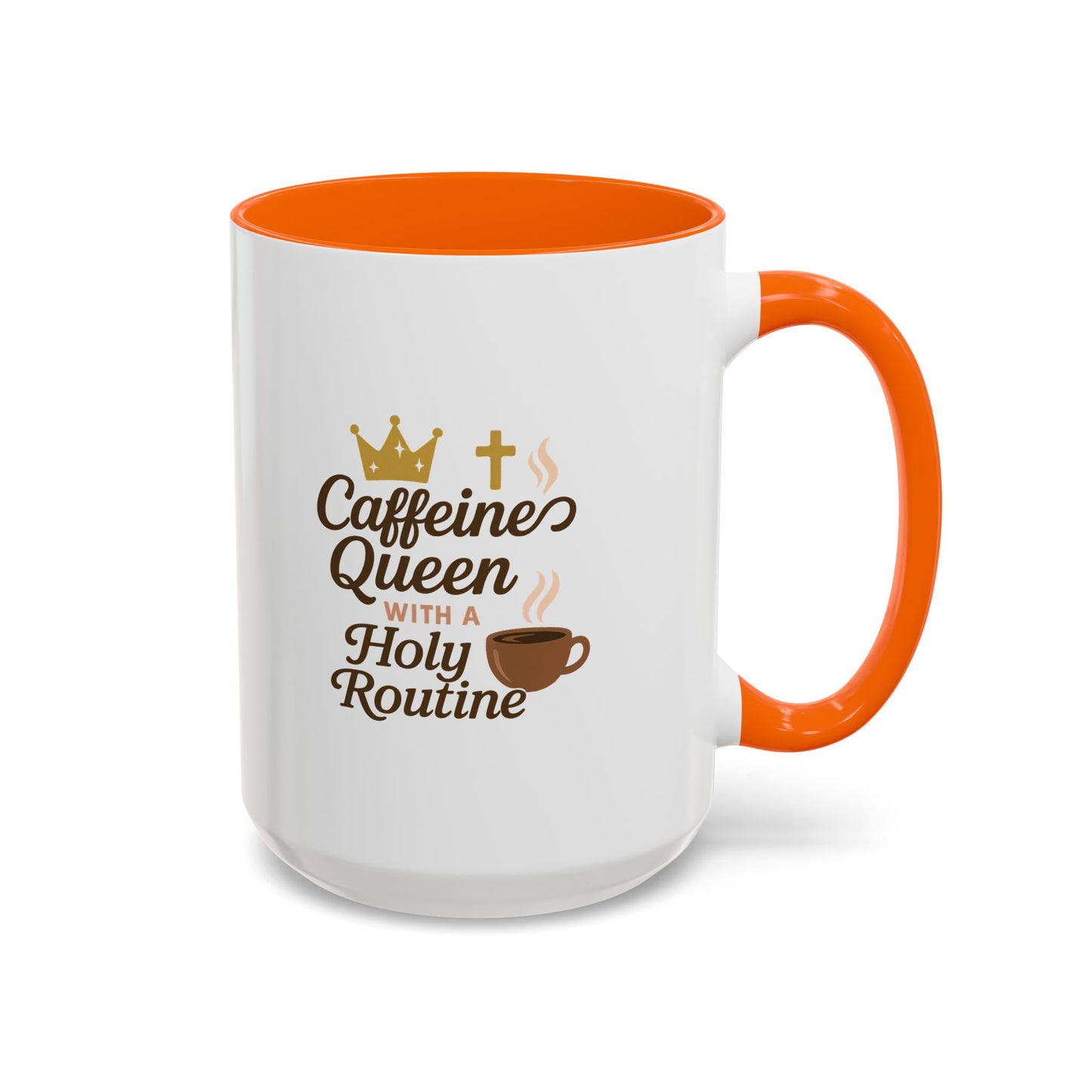 Caffeine Queen Coffee Mug | Holy Routine Gift, Inspirational Cup, Drinkware for Coffee Lovers, Motivational Mug, Morning Routine
