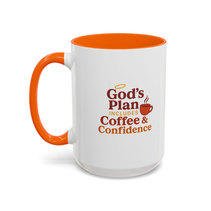 God's Plan Coffee Mug - Inspirational Gift for Coffee Lovers, Unique Christian Mug, Motivational Kitchen Decor, Coffee & Confidence