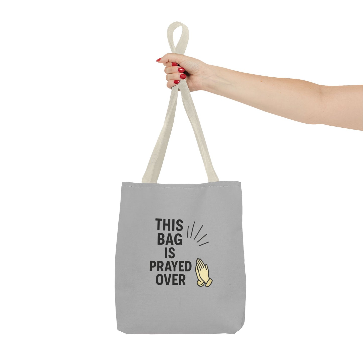 Prayed Over Tote Bag, Spiritual Gift, Christian Tote, Faith Bag, Church Accessory, Inspirational Shopper