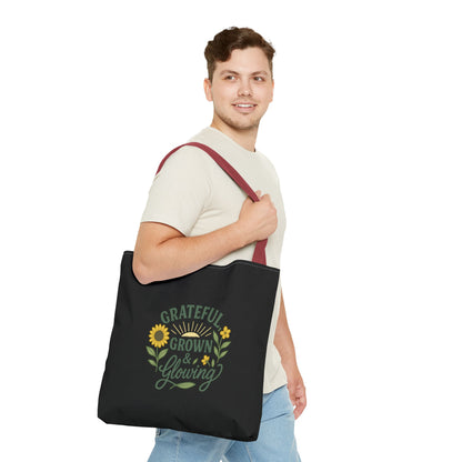 Grateful Grown & Glowing Tote Bag Eco-Friendly Shopper