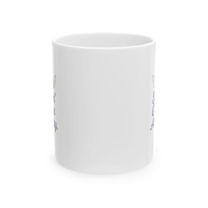Sippin' Grace All Day - Whimsical Ceramic Mug for Coffee Lovers, Funny Gift for Friends, Unique Tea Cup for Home, Sassy Mug for Birthdays, Perfect for Holidays