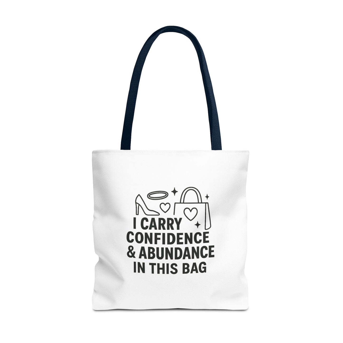 Confidence & Abundance Tote Bag, Motivational Shopper Bag, Gift for Her, Inspirational Tote for Everyday Use, Eco-Friendly Carryall