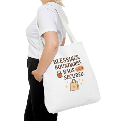 Blessings & Boundaries Tote Bag - Unique AOP Design for Daily Use, Gift for Friends, Travel, Shopping, Eco-Friendly Bag
