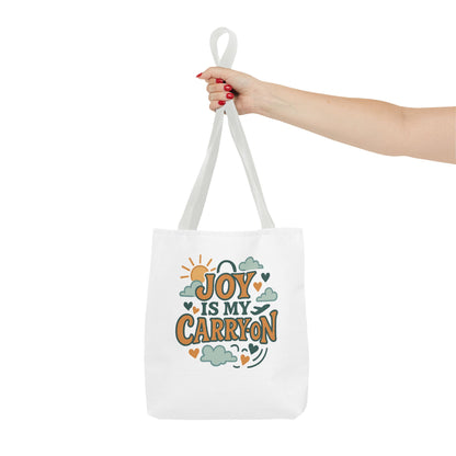 Joyful Carryall Tote Bag | Eco-Friendly Shopper | Perfect for Gifts, Organizing, Travel, Beach Days, and Everyday Errands