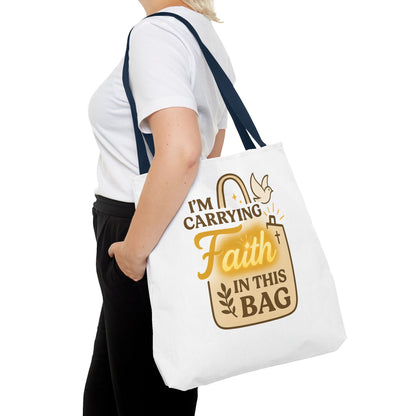 Faith Tote Bag - Inspirational Eco-Friendly Shopping Bag, Spiritual Gift, Slogan Bag, Motivational Purse