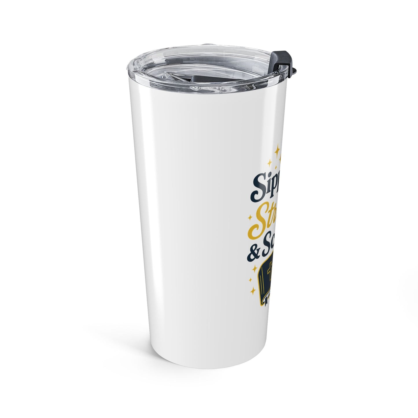 Faith-Inspired 20oz Tumbler - 'Sippin on Strength & Scripture' Coffee Mug for Bible Study, Christian Gifts, Inspirational Drinkware