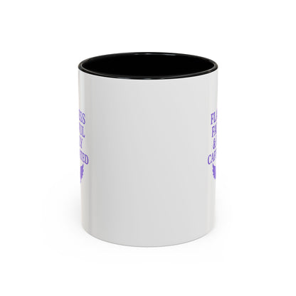 Flawless & Fully Caffeinated Accent Coffee Mug for Faithful Friends, Inspirational Gift, Morning Motivation Cup, Bible Lover's Mug
