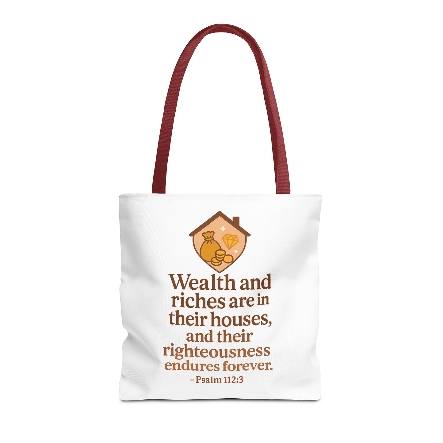 Inspirational Tote Bag with Psalm 112:3 Quote, Motivational Gift, Reusable Shopping Bag, Bible Verse Tote, Religious Accessory, [...]