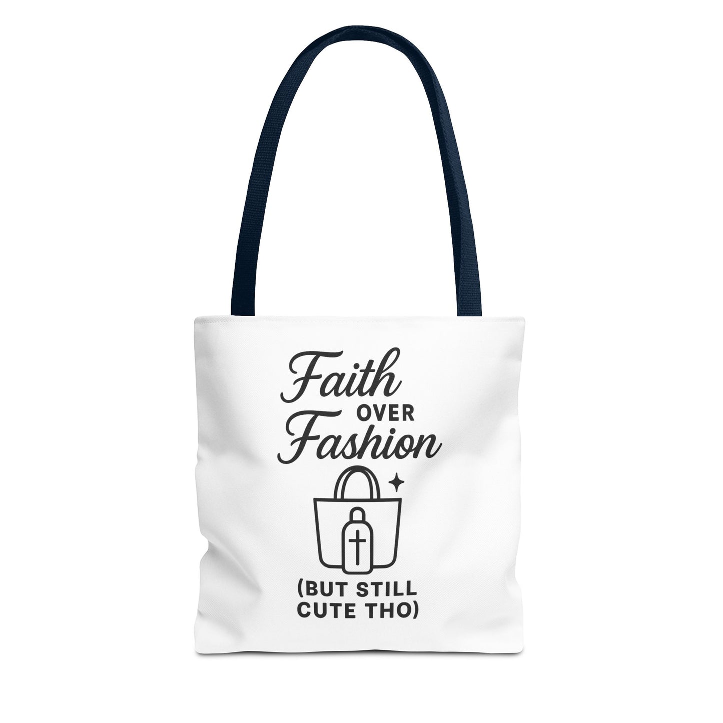 Faith Over Fashion Tote Bag - Stylish Everyday Carry, Eco-Friendly Shopping Bag, Gift for Fashion Lovers, Christian Tote, Positive Vibes
