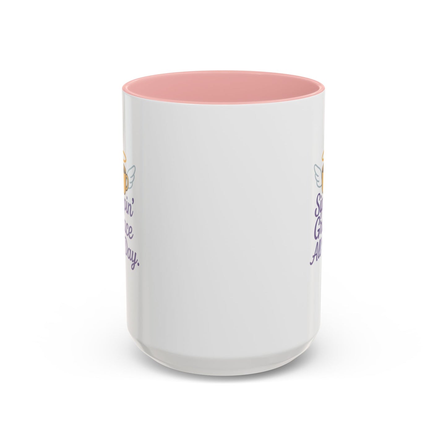 Sippin' Grace All Day Coffee Mug, Cute Coffee Cup, Inspirational Mug, Gift for Coffee Lovers, Perfect for Any Occasion